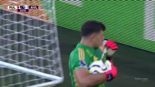 Emiliano Martínez ataja el penalti Fulham vs Aston Villa 13 Todos los goles y resumen ampliado [upl. by Huber]