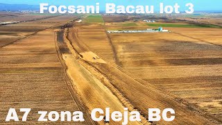 Autostrada A7 Focsani Bacau lot 3 Racaciuni Bacau Zona Cleja jud Bacau 18 ianuarie 2023 [upl. by Acenes]