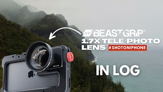 Cinematic iPhone 15 Pro Footage Beastgrip 17x Telephoto Lens in Apple Log profile  Hawaii [upl. by Kary]