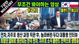 한국 K2 전차와 K9 자주포 엄격한 생산 과정을 지켜 보고 놀란 안제이 두다 대통령이 현장에서 폴란드로 직접 전하는 놀라운 인터뷰 그저 놀라울 뿐입니다 [upl. by Nike]