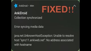 Ankidroid cant sync11 ankiweb java unknown [upl. by Nahgiem]