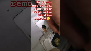 1999 toyota camry 22 l rear struts upper bolt location removal 👌🤔 Toyota struts [upl. by Anjali]