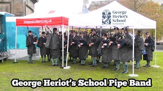 George Heriots School Pipe Band  Poppy Day 2023 [upl. by Alilak7]