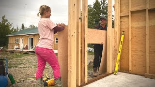 Building Our Own 24x24 Garage Sheathing It In [upl. by Enimasaj]