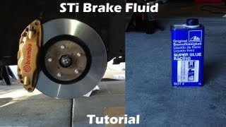 Tutorial Learn How to Change Brake Fluid on 2006 Subaru WRX STi [upl. by Lacey]