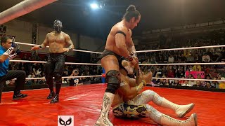 Lucha estelar Volador Jr y Templario Vs Místico y Soberano Jr con Wrestling Brothers y CMLL [upl. by Biddie]