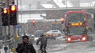 Heavy Snow in Nottingham City Centre  Frozen Britain 2013 [upl. by Errised]