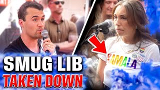 Charlie Kirk Refuses to Let Kamala Voter Spew Lies [upl. by Hada]