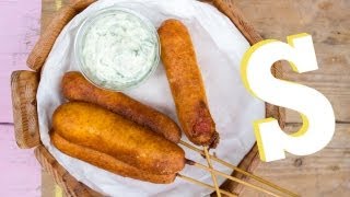 Spicy Corn Dogs Recipe  Sorted Food [upl. by Anselmi]