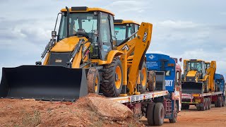 Best New JCB 3DX Plus Machine Selection to Purchase up and New Jcb Unloading from Truck [upl. by Zebedee]