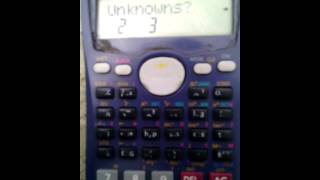 CASIO fx991MS Calculator Tutorial Lesson 1Simultaneous Equations [upl. by Reel]