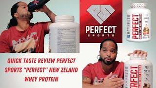 PERFECT SPORTS PERFECT NEW ZEALAND WHEY PROTEIN TASTE REVIEW [upl. by Zetniuq]