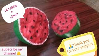 DIY Water melon with coconut shell [upl. by Ynnavoeg]