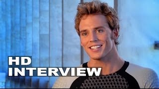 The Hunger Games Catching Fire Sam Claflin quotFinnick Odairquot On Set Interview  ScreenSlam [upl. by Peppy]