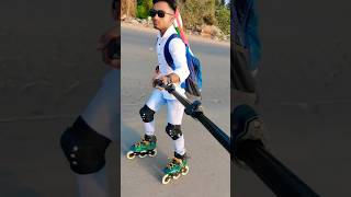 speed up🔥 speed skating 🚀single leg 🛼 balance public reaction skating reactions 🤘omg skating👌 [upl. by Eityak]