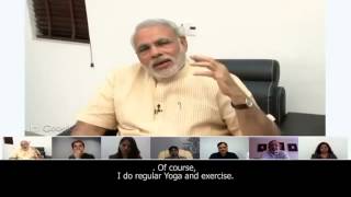 Shri Modi speaks about his eating habits amp secret behind the Modi Kurta with subtitles [upl. by Stedt77]