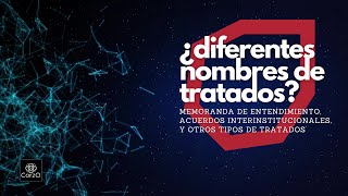 ¿Diferentes nombres Memoranda de Entendimiento Acuerdos Interinstitucionales y otros tratados [upl. by Jea]