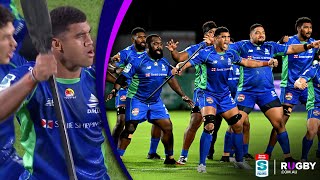 Fijian Drua perform Na Bole before first Super Rugby Pacific win [upl. by Idnahr938]