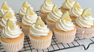 Lemon Cupcake with Cream Cheese Frosting Simple and very tasty [upl. by Esinek]