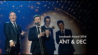 Ant amp Dec receive the 2014 NTA Landmark Award [upl. by Yanad]