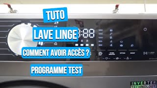 Tuto  Accès programme test Lave Linge WF814AS566C Valberg [upl. by Sharia348]