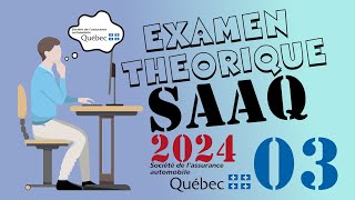 EXAMEN THEORIQUE I MOTO  SAAQ  QUÉBEC 2024 I REGLEMENTATION 03 [upl. by Yehc]