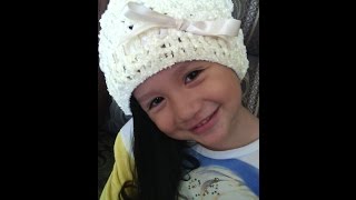 GORRO TEJIDO A CROCHET PARA NIÑA PASO A PASO [upl. by Yoshio]