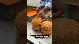 Paneer Shawarma Burger Making🥵🔥 Indian Street Food [upl. by Barnebas]