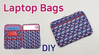 DIY Laptop BagMaking a laptop bag노트북커버노트북가방 만들기Eine Laptoptasche machen [upl. by Darrey]