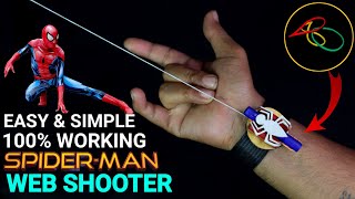 Simple and easy web shooter  How to make spiderman web shooter easy  Rubber band web shooter [upl. by Atiuqcir]