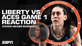 Liberty vs Aces REACTION 🔥 Stewie amp the Liberty are MOTIVATED  Andraya Carter  WNBA Countdown [upl. by Nwahsak77]