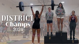 Come to a weightlifting meet w me  We won districts [upl. by Ayerf]