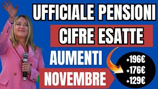 🔴PENSIONI AUMENTO CEDOLINO NOVEMBRE 👉 ECCO QUANTO PERCEPIRETE IN PIU❗️ TABELLA IMPORTI ESATTI📈 [upl. by Acinorahs419]