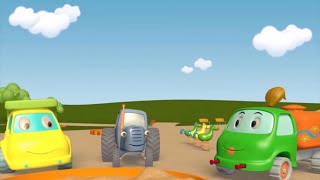 Tom der Traktor Folge 4  Traktor und Laster bauen die Sandburg Kinder Zeichentrick  deutsch [upl. by Anidnamra]