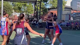 Sandhurst v Gisborne first quarter round two  2024 BFNL A grade netball [upl. by Sande]