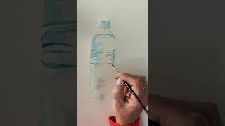 Peindre une Bouteille dEau en 34 Secondes 🌊  Aquarelle pour Débutants [upl. by Emogene]