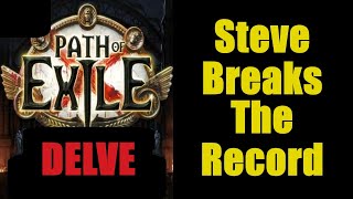 Steve BREAKS Delve Record 65535 Depth  Path of Exile PoE Pre 325 [upl. by Neik]