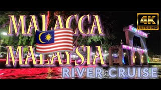 🇲🇾 Malacca Melaka Malaysia  River Cruise  Illuminated by Lights and Lightning ⛈️⚡️😱 [upl. by Livvie]