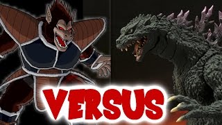 Oozaru Raditz vs Godzilla 2000  大猿 ラディッツ VS ゴジラ2000 [upl. by Lladnar]