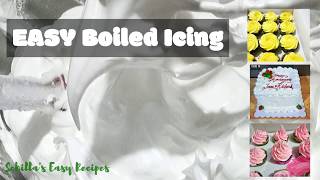 Easy Boiled Icing  How to Make Boiled Icing  Schillas Easy Recipe [upl. by Anastatius]