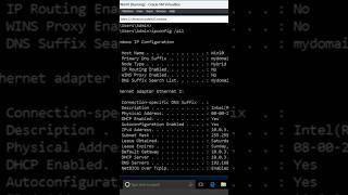 ipconfig command  Find MAC address [upl. by Airyt]