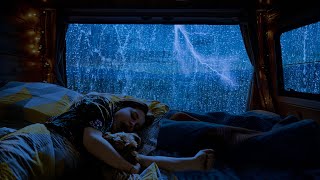 Fall Asleep Instantly in Warm Car with Heavy Rain Thunder Outside  Sleep in any place [upl. by Rusticus]