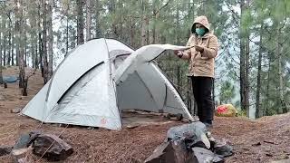 Catch In Heavy Wind I Cant Hold My Big Shelter  camping travel vlog  56 [upl. by Yeoz]