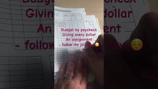 Budget by paycheck  pay bills during that pay period Assign all  a job budgetbypaycheck [upl. by Fechter]