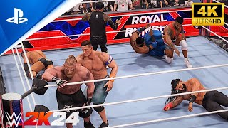 WWE 2K24  30Man Royal Rumble Match ft John Cena  Amazing Battle at Royal Rumble  PS5™ 4K60 [upl. by Hynda]