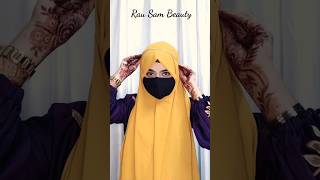 Full Coverage 😘 School Hijab Tutorial With Hair Band shorts [upl. by Alyahs]