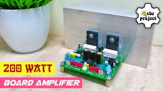 200 Watts Mono Amplifier Board DIY with 2sc5200 amp 2sa1943  CBZ PROJECT [upl. by Bartie]