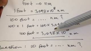 Convert Foot to Nanometer foot to nm  Formula Example Solution [upl. by Charmine345]