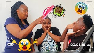 slapping my girlfriend infront of our mum prank  things went south [upl. by Louls463]