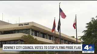 Downey city council votes to stop flying pride flag [upl. by Oileduab]